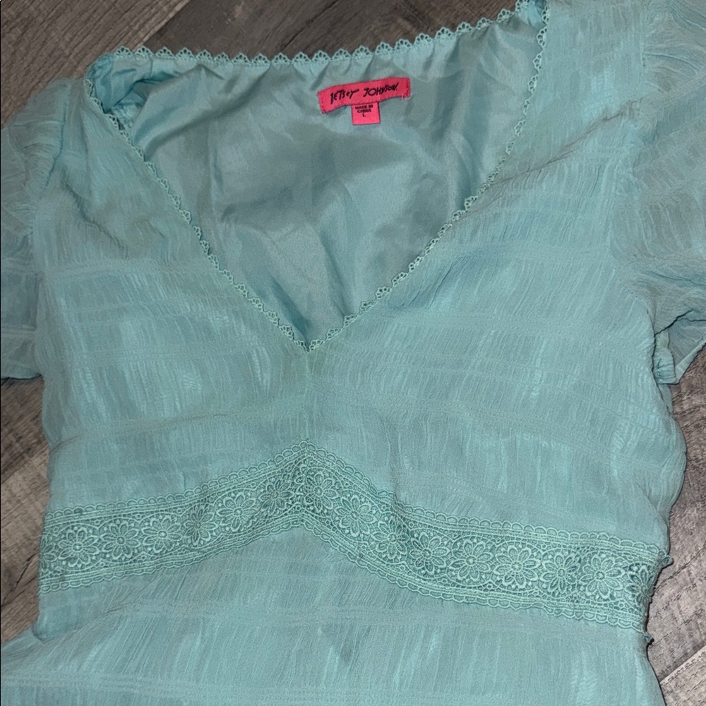 Betsey Johnson Aqua Blue Dress - Picture 5 of 9